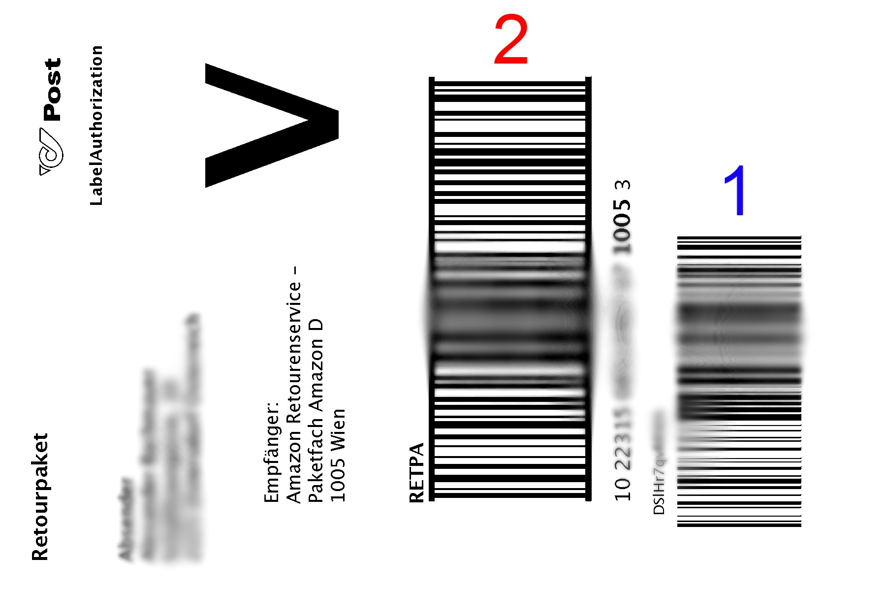 Amazon Retouretiketten In Der Post Sb Zone Preisjager