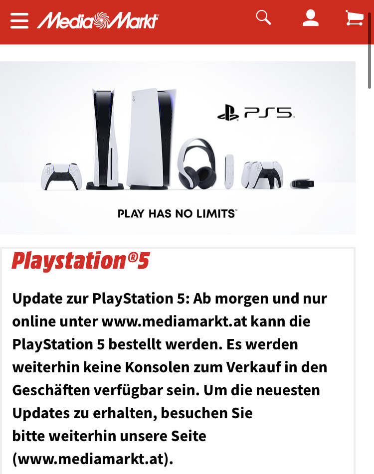 MediaMarkt: PS5 Vorbestellen - Preisjäger