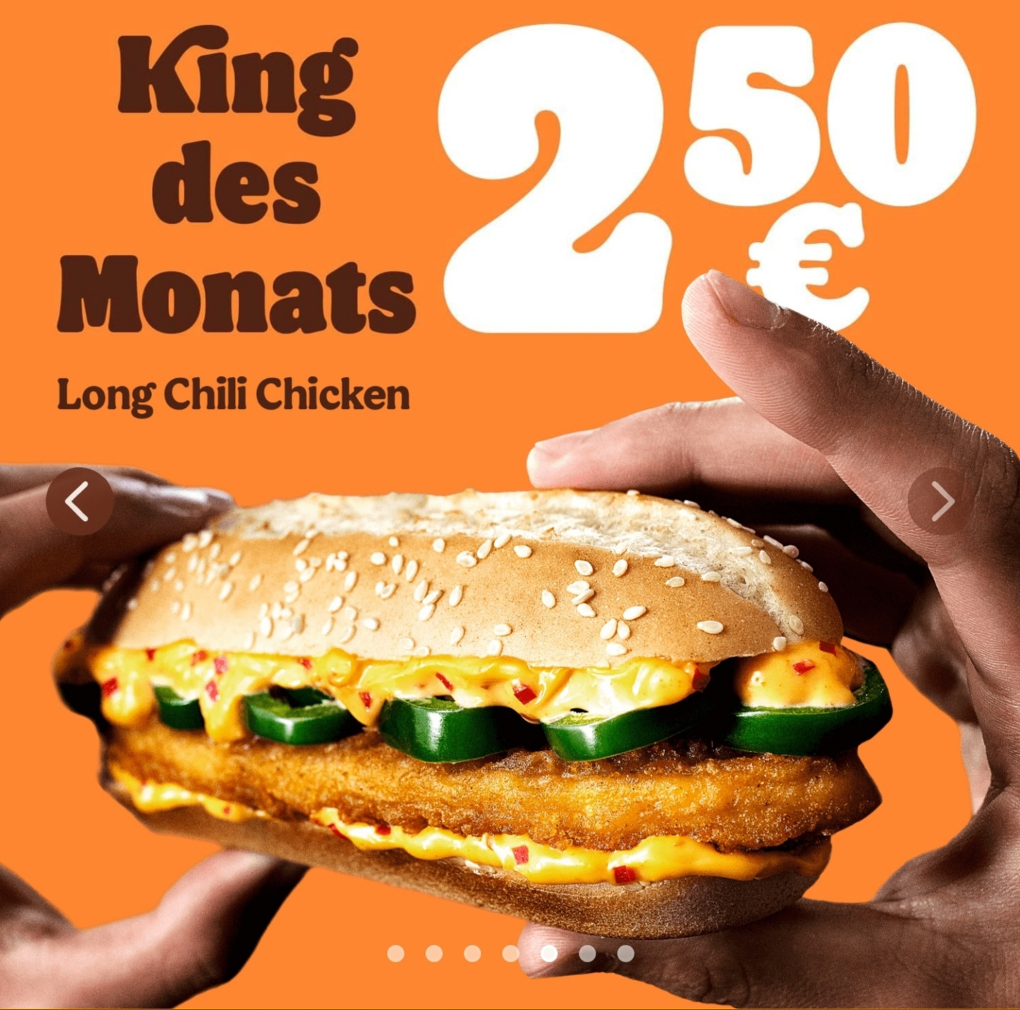 Burger King King Des Monats Long Chili Chicken Im Februar Um Nur 2 50 Euro Preisjager