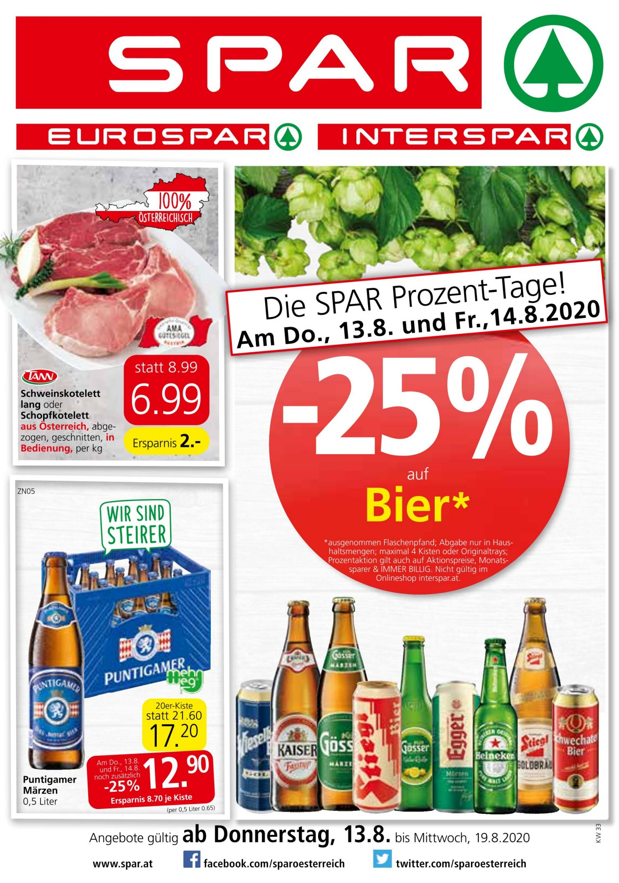 25 Auf Bier Bei Spar Eurospar Und Interspar Preisjager