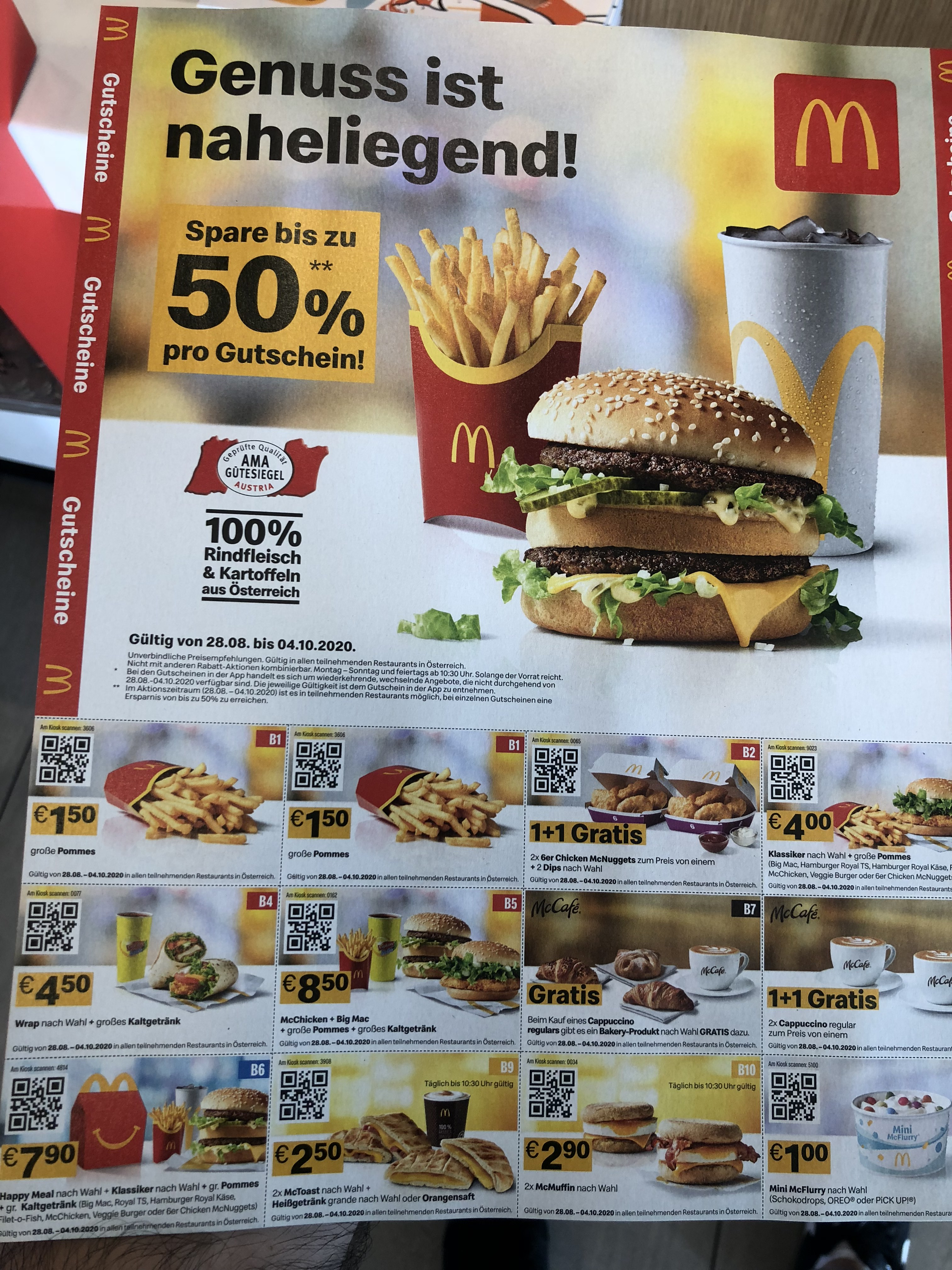 Mcdonalds Gutscheine Wieder Da Zw 28 8 4 10 Preisjager