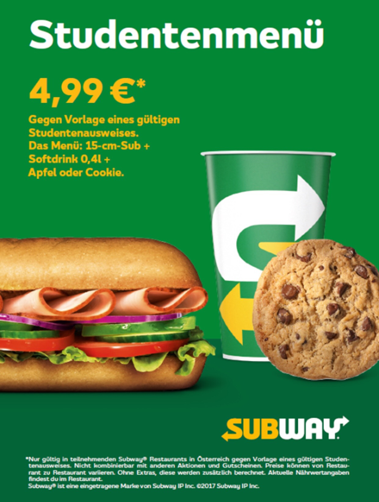 preisliste subway karte Subway Angebote Deals September 2020 Preisjager preisliste subway karte