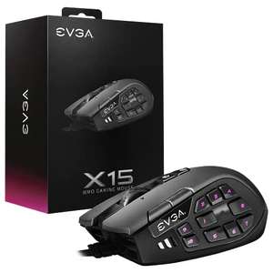 EVGA X15 MMO Gaming Maus schwarz, USB