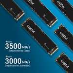 Crucial P3 500GB M.2 PCIe Gen3 NVMe Intern SSD, Bis zu 3500MB/s - CT500P3SSD8