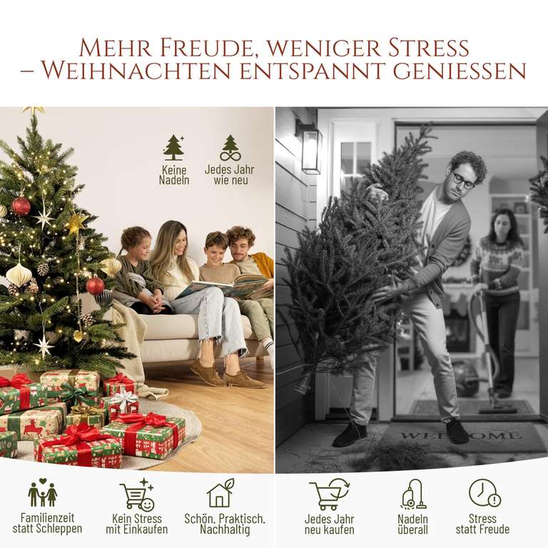 Weihnachtsbaum Künstlich 150cm 100% PE Spritzguss  Produktbild-Vorschau 4