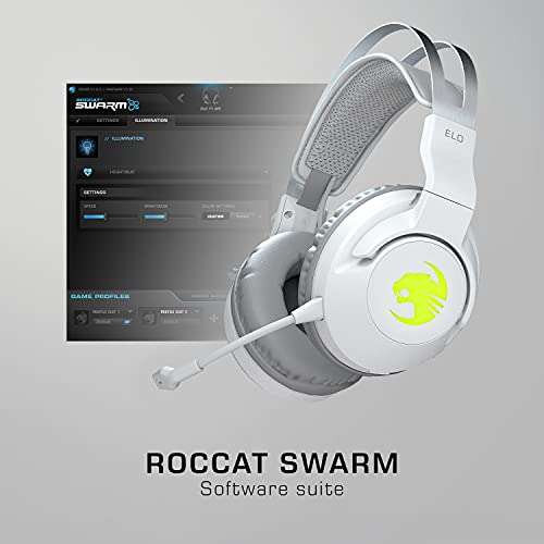 Roccat Elo 7.1 Air - Kabelloses Surround-Sound RGB PC Gaming Headset, weiß od. schwarz