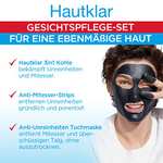 Garnier Gesichtspflege Set gegen Mitesser, Mit 3in1 Reinigung, Peeling und Maske, Mitesser-Strips und Tuchmaske