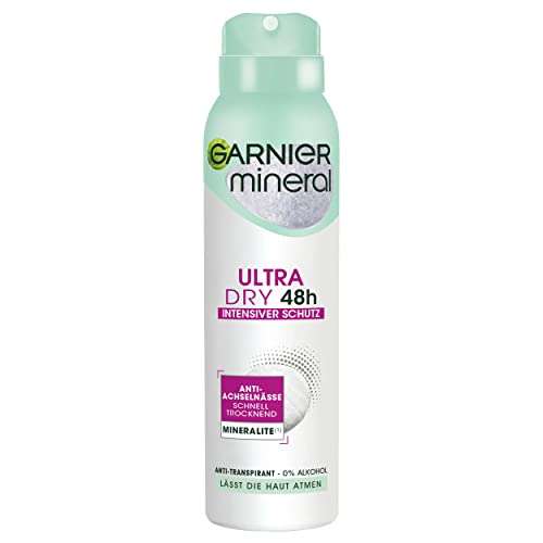 Garnier Mineral Ultra Dry Deodorant Spray, 150ml