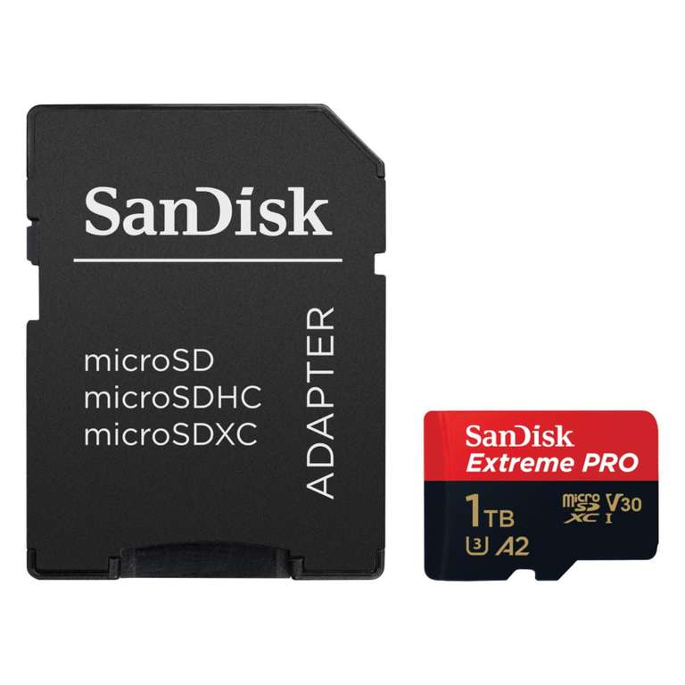 SanDisk Extreme PRO R200/W140 microSDXC 1TB Kit UHS-I U3, A2, Class 10