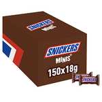 Snickers Minis Schokoriegel Großpackung | Schokolade, Erdnuss, Karamell | 150 x 18g | 2,7kg