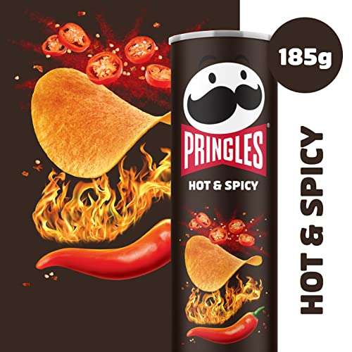 Pringles Klassiker Chips Mix, 3 x Sour Cream & Onion 185g, 3 x Hot & Spicy 185g (1,29€ pro Dose)