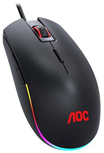AOC GM500 Gaming Maus mit 5.000 DPI - Omron switches - Einstellbare RGB-Effekte