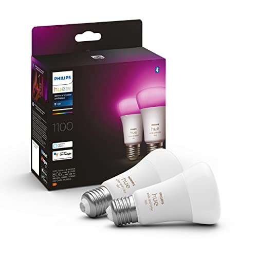 2x Philips Hue White and Color Ambiance 1100 LED-Bulb E27 9W