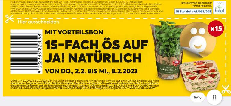 -25% auf über 1.400 Bio-Produkte* + 15 Fach Ös auf Ja Natürlich