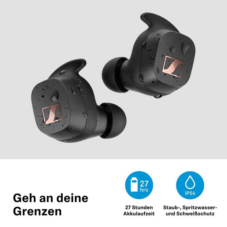 Sennheiser Sport True Wireless Kopfhörer – Bluetooth-In-Ears mit Adaptable Acoustics-Funktion und Noise Cancellation