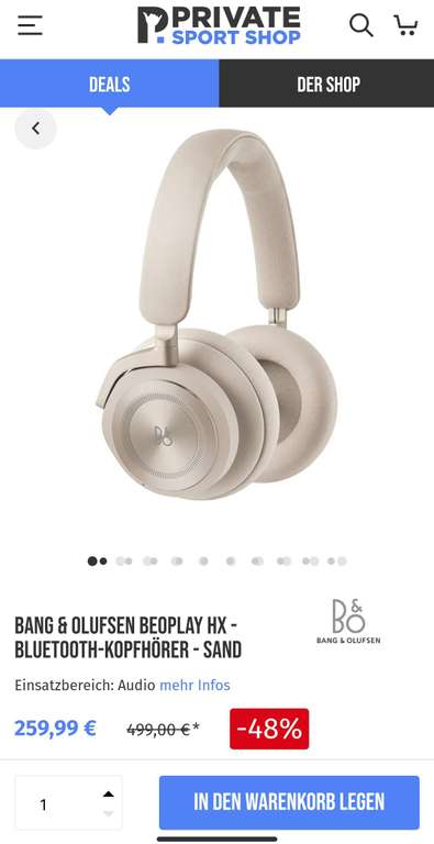 Bang & Olufsen BeoPlay HX Bluetooth Kopfhörer