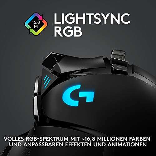 Logitech G502 LIGHTSPEED kabellose Gaming-Maus mit HERO 25K DPI Sensor