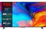 TCL 55P635 (LED-Fernseher, 139 cm/ 55 Zoll, 4K UHD, Android TV, Google TV, Smart-TV, HDR10, Metallgehäuse)