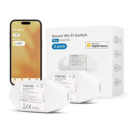Meross Smart WLAN Schalter 2er Pack mit Apple HomeKit