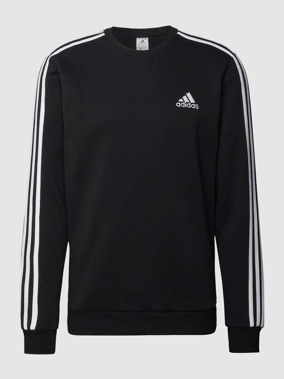 Adidas Man Sportswear Essentials Fleece 3-Strips Sweatshirt, schwarz, S-XL