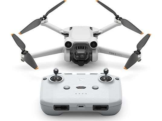 DJI Drohne Mini 3 Pro mit Fernsteuerung, 4K/60fps Video, 48 MP, 34 min Flugzeit, Hindernisvermeidung, autom. Rückkehr