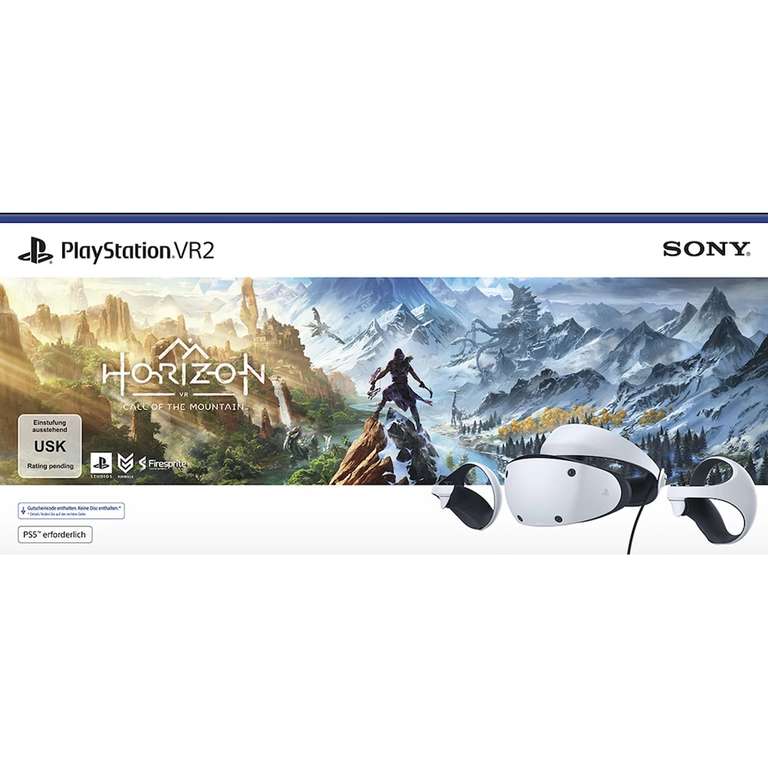 "Sony Playstation VR2 - VR Brille + Horizon Call Of The Mountain Bundle EU Version" - (PS5 Konsolenbundles zum erträglichen Preis im Deal)