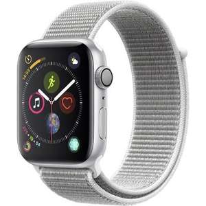 Apple Watch Series 4 GPS 44 mm Aluminiumgehäuse Silber Sport Band Weiß + Füllartikel