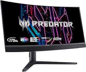 34" Acer Predator X34 OLED Gaming Monitor - 3440x1440 - 175Hz - DisplayHDR 400 - 0.03 ms