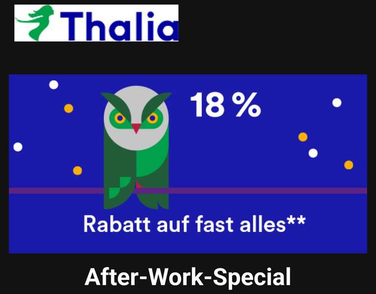 18% auf ALLES bei Thalia