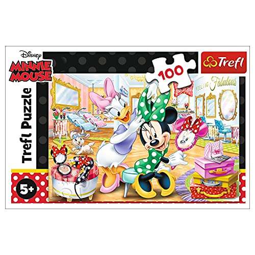 Trefl, Puzzle, Minnie im Kosmetikstudio, Disney Minnie, 100 Teile