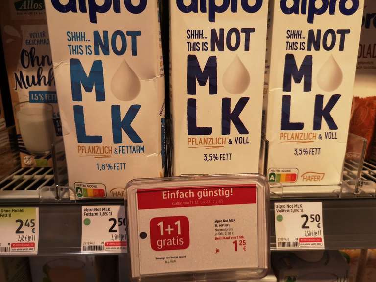 1+1 Gratis Alpro Not Milk