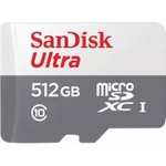 Sandisk MicroSDXC 512GB Ultra (100MB/s, Klasse 10 UHS-I, Android)