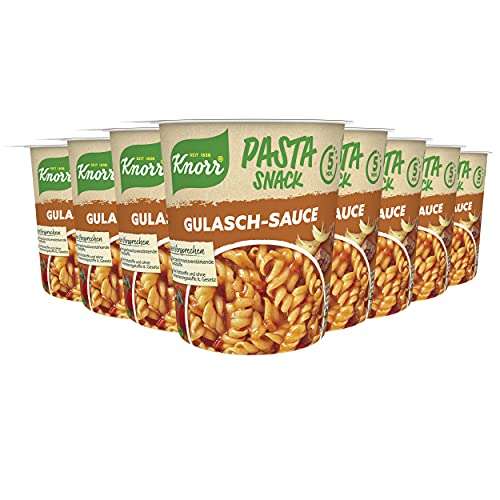 Knorr Pasta Snack Gulasch-Sauce leckere Instant Nudeln 8x 60 g