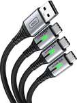 INIU USB-Kabel Typ [3 Stück/0,5 + 2 m + 2 m] Kabel USB A auf USB C