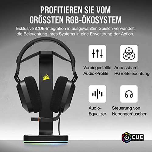 Corsair HS80 RGB USB Premium Gaming-Headset mit Dolby Audio 7.1-Surround-Sound