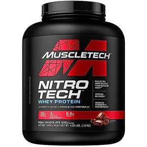 Proteinpulver, MuscleTech Nitro-Tech Protein Isolate & Peptide, Milchschokolade, 1.81 kg