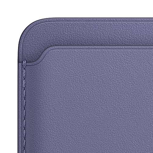 Apple Leder Wallet mit Mag Safe in "Wisteria" - also lila für iPhone
