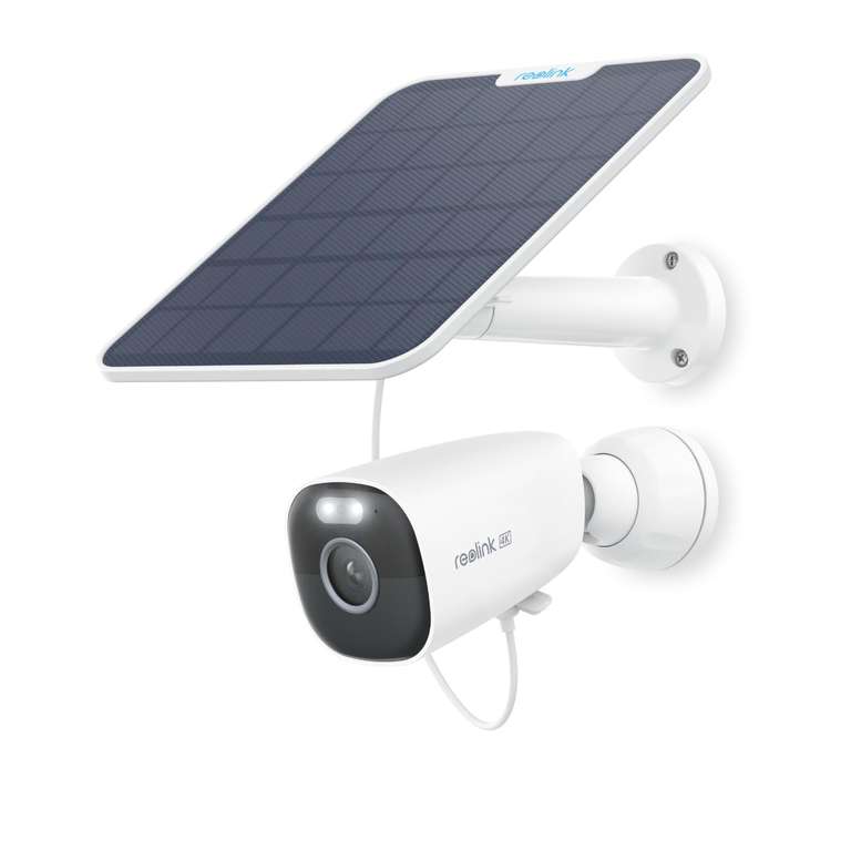 Reolink Argus Eco Ultra + 6W Solarpanel, 4K Akku Überwachungskamera, WiFi, WLAN Kamera, Person/Auto/Tiererkennung