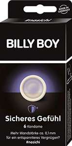 Billy Boy Sicheres Gefühl Kondome – transparente Kondome mit mehr Wandstärke, 6-Stück