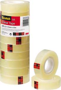 Scotch Transparentes Klebeband 508- 10 Rollen - 15mm x 33m