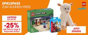 Libro: 25% auf Plüsch, Lego & Playmobil Artikel + 5€ ab 20€ Einkauf z.B. LEGO DISNEY Stitch 43249 für 43,47€