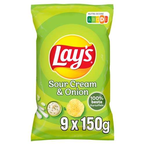 Lay's Sour Cream & Onion – (9 x 150 g)