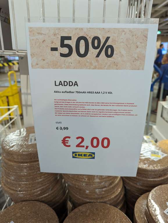 Ikea (Linz/Haid): -50% auf Ladda Akkus (AAA)