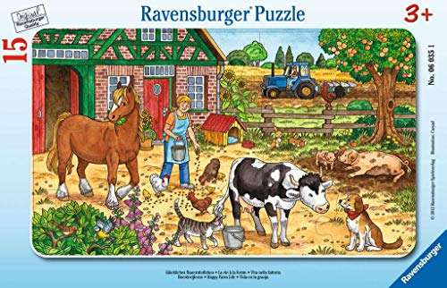 Ravensburger Kinderpuzzle - Glückliches Bauernhofleben
