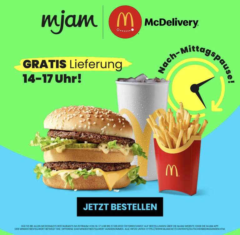 MJAM Free McDelivery 14-17 Uhr