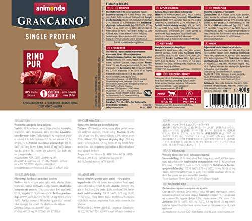 animonda Gran Carno adult Superfoods Rind Pur oder Huhn Pur 6 x 400g