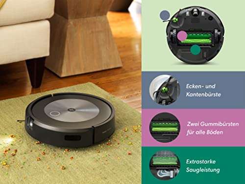 iRobot Roomba j7+ WLAN-fähiger Saugroboter mit automatischer Absaugstation