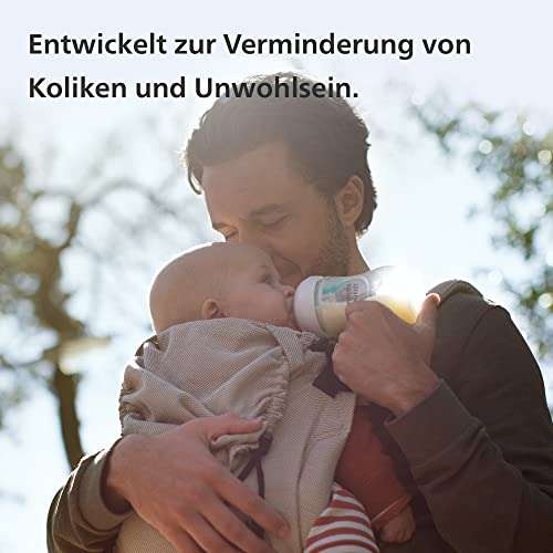 Philips "Avent 4 Babyflaschen" mit AirFree Ventil (Geschenkset für Neugeborene)