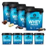 Whey Creatine New Year Vorratspack 4kg Bodylab Whey Protein + 2kg Creatine Powder + 1kg Peanut Butter + Shaker