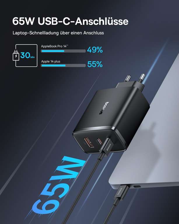 Baseus CCXFK65CE USB-C Ladegerät mit 65W